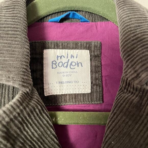 Mini Boden Boy's Corduroy Blazer Size 9-10Y Elbow Patches Pockets Cotton Jacket - Picture 3 of 8